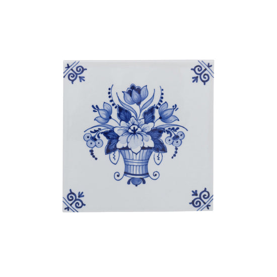 The Original Blue Tile flower basket