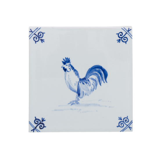 The Original Blue Tile farm rooster