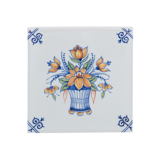 The Original Blue Tile flower basket