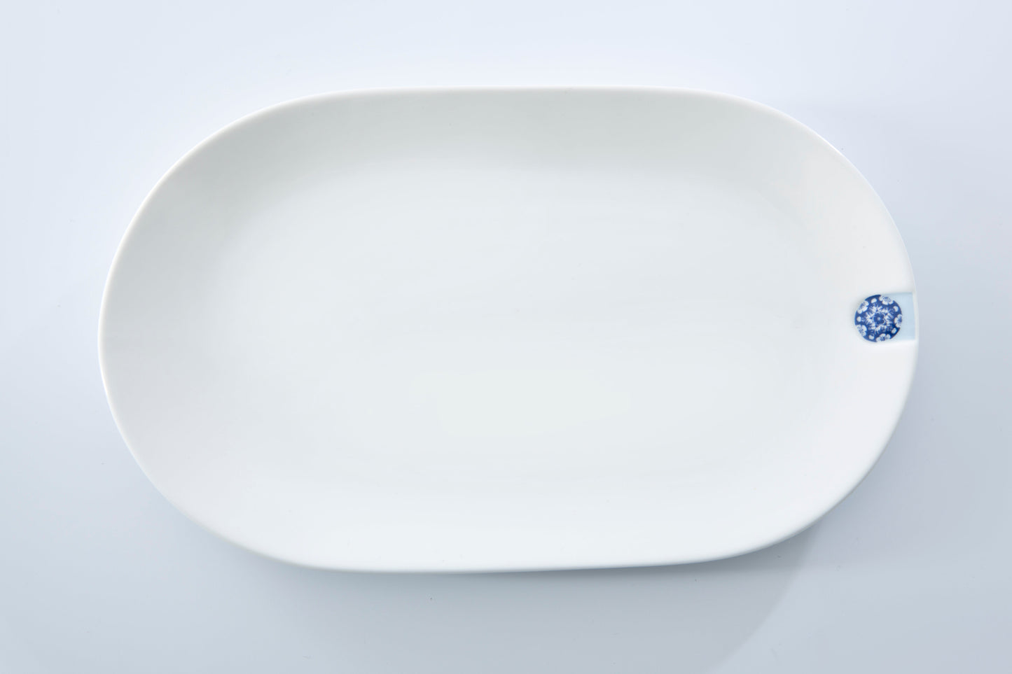 Touch of Blue Plate oval