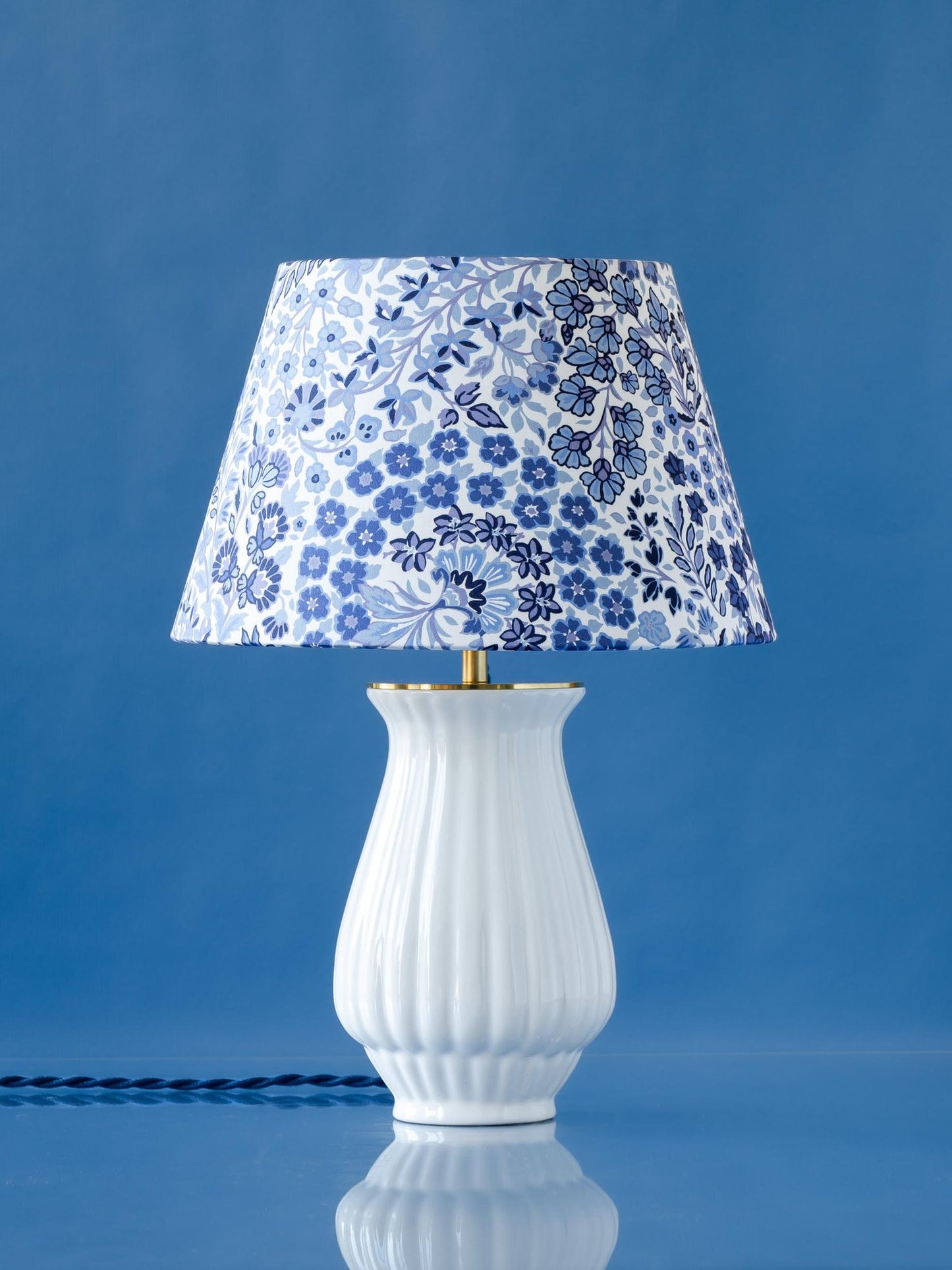 Hamptons Style Table Lamp from Vintage Royal Delft White—Haven