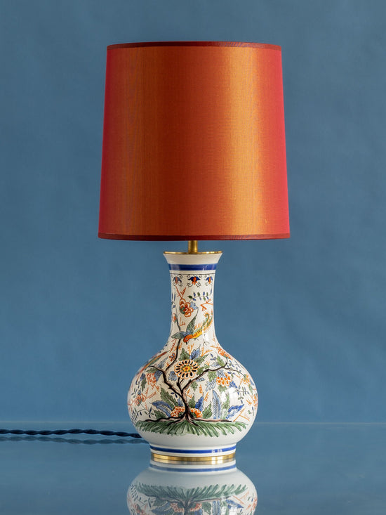 Table Lamp from Vintage/Antique "Delft" Polychrome—Oriole