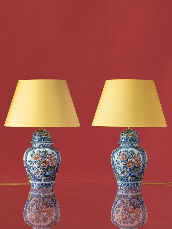 Pair of Table Lamps from Vintage "Delft" Royal Tichelaar Makkum—Alice & Ellen