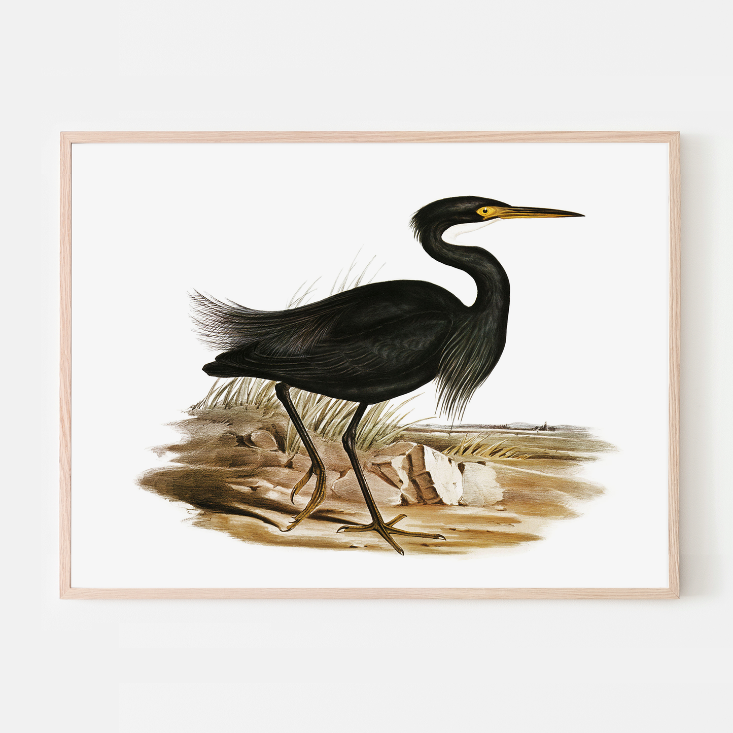 Vintage Black Crane